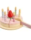 Hooga Wooden Birthday Cake - Play Eating Set