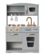 Wooden Toy Country Play Kitchen – Grey and Gold