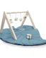 Leaf Activity Play Mat with Wooden Gym - Blue