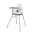 Sleek White and Grey Babyyuga High Chair with Adjustable Tray, 5-Point Harness, Ideal for Modern Homes