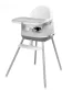 Babyyuga 3-in-1 Convertible Baby High Chair in White/Grey, with Tray and Harness, for Children 6-48 Months