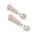 Wholesale Pink Baby Fork and Spoon Set with car designs on silicone handles and rounded steel tips