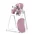 Adjustable amethyst-colored high chair for baby with a detachable tray and safety harness.